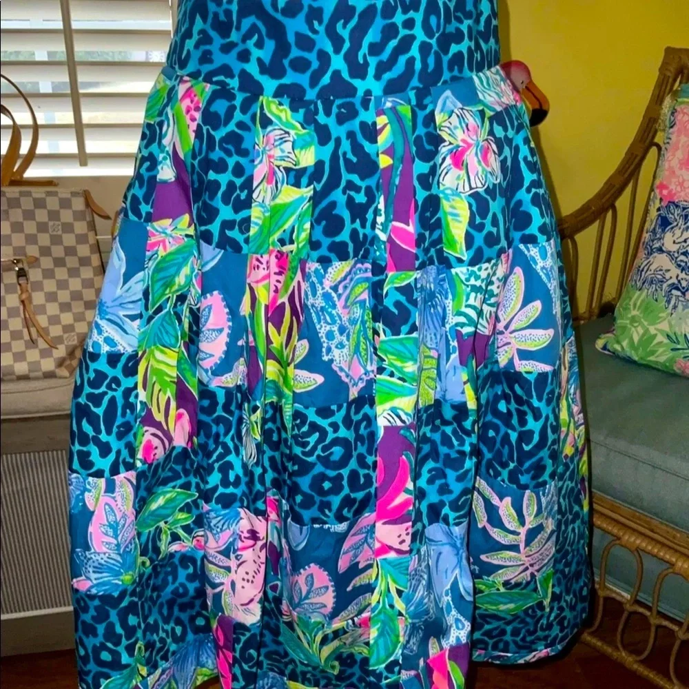 Lilly Pulitzer NWT Bryant Skirt Pop Up Lilly's Party Patch 🦄